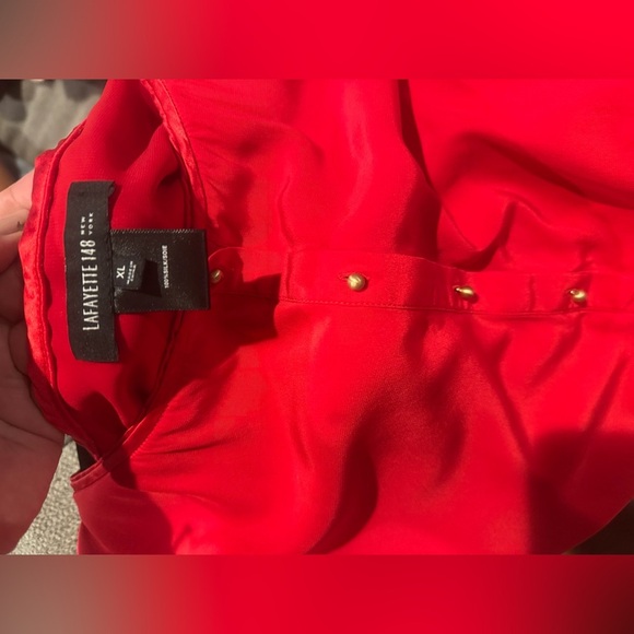 Lafayette‎ 148 New York Scarlet Blouse - Picture 8 of 16